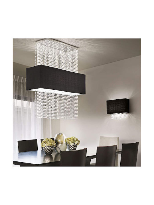 Ideal Lux Πολυέλαιος 5xE27 Ø90cm με Κρύσταλλα Μαύρος 101163 - second view